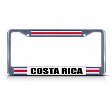 COSTA RICA RICAN FLAG Metal License Plate Frame Tag Border Two Holes   322190866939
